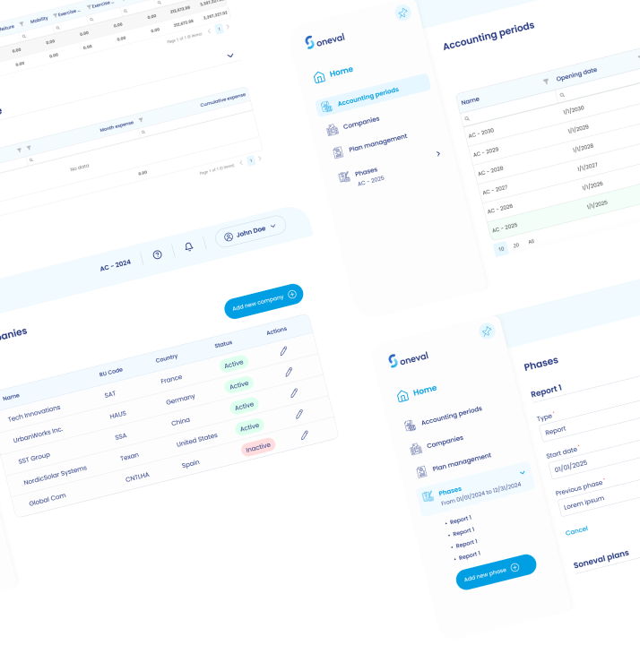 Réalisation Soneval - Application financière et interface